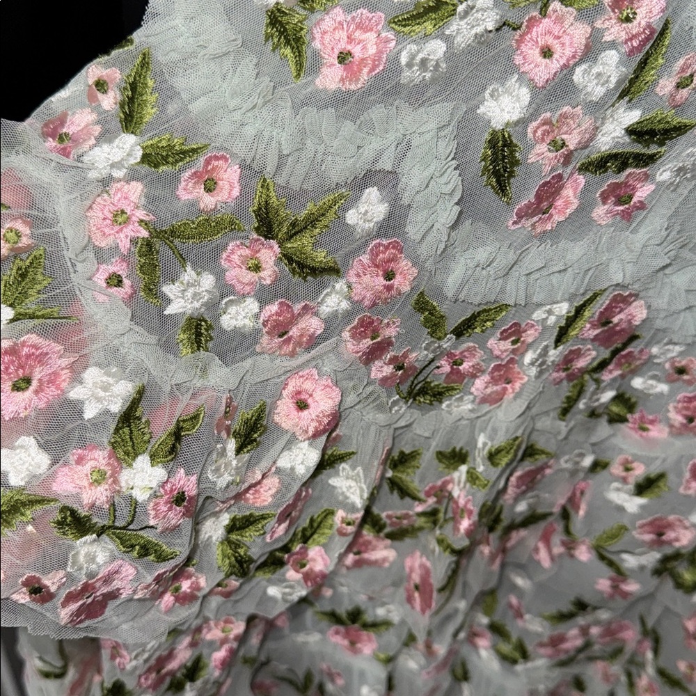 Mac Duggal Floral Embroidered Tulle Dress – Size 12 – NWT – Rare / Sample Piece - Picture 11 of 15